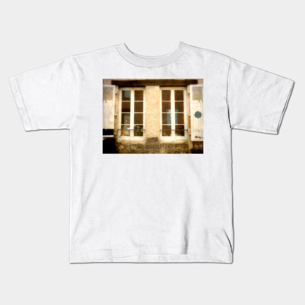 Shop Window in a French Village Kids T-Shirt by rosedew